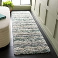 thumbnail image 2 of SAFAVIEH Fontana Danica Abstract Shag Runner Rug, Ivory/Green, 2'3" x 8', 2 of 7