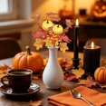 thumbnail image 3 of Fall Stems, 18.9X8.27 inch Faux Maple Leaf Stem, Artificial Fall Pumpkin Pick, Orange Berry & White Berry Sprig, Autumn Floral Spray, Vase Arrangement Filler, Farmhouse Thanksgiving Home Decor, 3 of 4