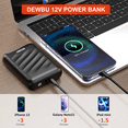 thumbnail image 2 of DEWBU Power Bank 12V Battery with Intelligent Led Display Battery Charger for Heated Jacket, Outdoor Electric Heating Coat, iPhone, iPad, Samsung Galaxy, Android, and Other Smart Devices, 2 of 6