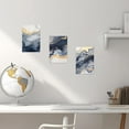 thumbnail image 2 of ZHONGYUTONG 3 Piece Abstract Canvas Wall Art Navy Gold Picture Modern Gray Blue Painting for Living Room Home Decor (11"x14"x3PCS), 2 of 6