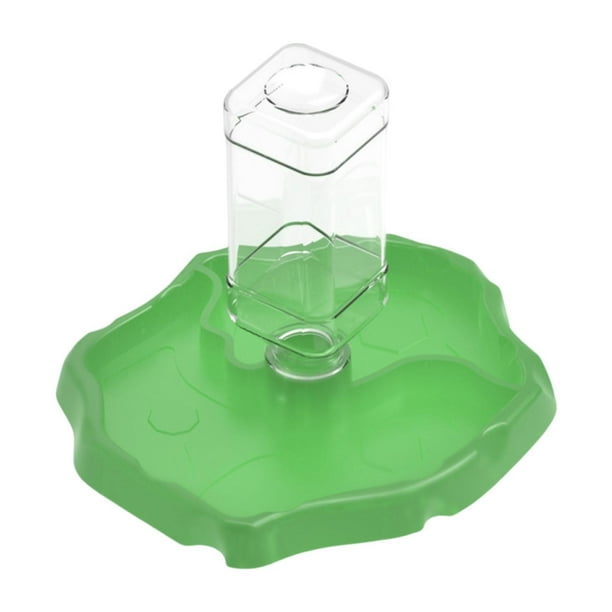Contenedor comedero para reptiles, terrario versátil, decoración, comedero para agua y comida, alimento para tortugas. Verde oscuro