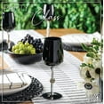 thumbnail image 3 of Vikko Dcor Black and Silver Wine Glasses | 14.2 Ounce Cup  Striking Black and Silver Design with Diamante Accents  Dishwasher Safe  Set of Twelve Stunning Wine Glasses  9.2 x 2.4, 3 of 5