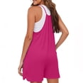 thumbnail image 6 of Tsesme Sleeveless Romper Shorts for Women Spaghetti Strap Shorts Jumpsuit Pleated Front Casual Overall Shorts with Pockets,Pinks,S, 6 of 8