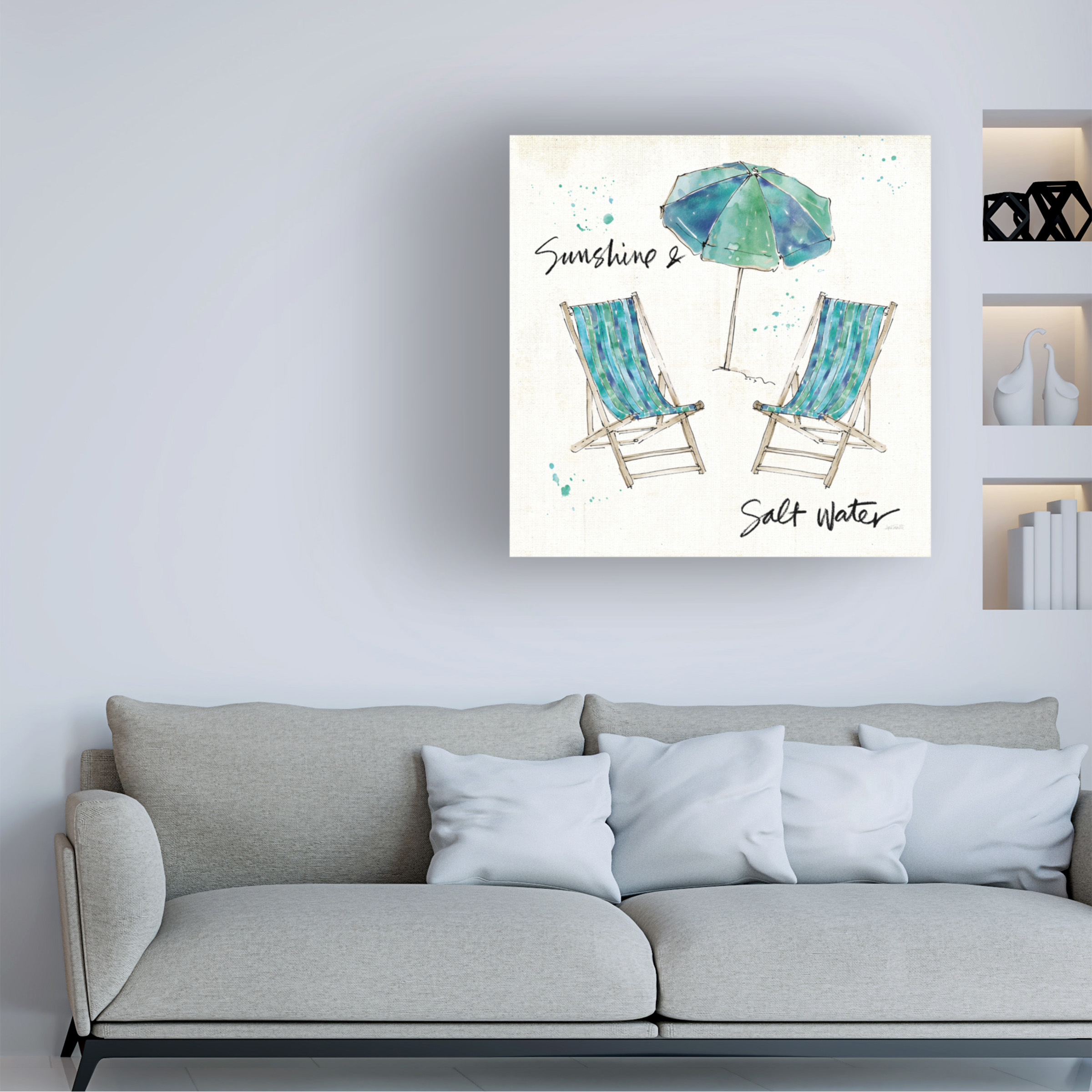 Trademark Fine Art 'Beach Divas Life' Canvas Art by Anne Tavoletti