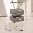 thumbnail image 3 of Costway 2 Tables de Chevet avec Station de Charge 2 Ports USB 2 Prises Lumières LED Modernes, 3 of 9