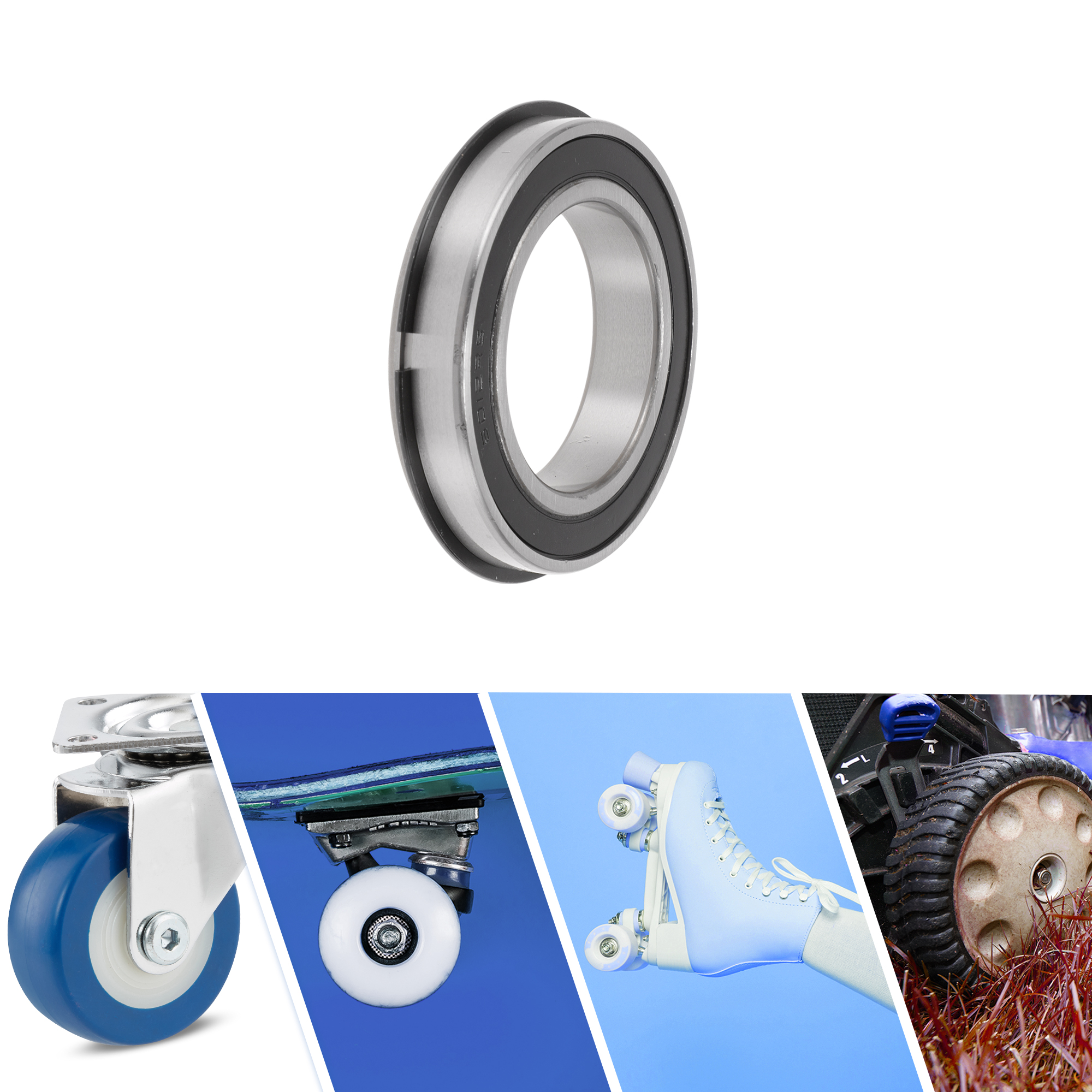 Unique Bargains 6012NR2RS Deep Groove Ball Bearings 60x95x18mm P6 Double Rubber Seal Lubricated Bearings 1 Pc Car Scooter Skateboard Wheel Universal Black