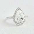 thumbnail image 2 of solitaire jewels 3CT Pear Halo Moissanite Engagement Ring For Women, 10K White Gold, 2 of 5