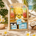 thumbnail image 6 of Coconut Spa Gift Basket for Women, Tropical Bath & Body Gift Set with Shower Gel, Bubble Bath, Lotion & Bath Salts, Mother’s Day Gift in Wooden Curio Shelf, 6 of 6