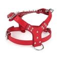 thumbnail image 4 of Leather Dog Harness Spiked Studded Dog Pet Collar Harness and Chain Leash Set for Medium Large Xlarge Breeds Pitbull Mastiff ShopWise Round, 4 of 24