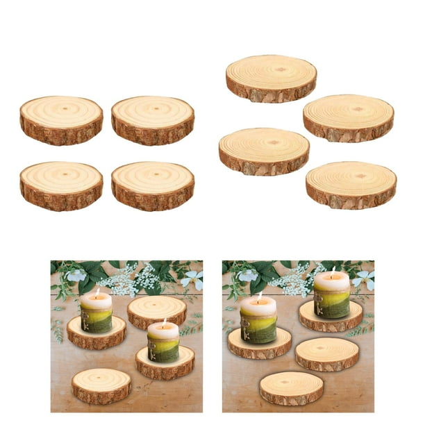 4 Piezas De Madera Natural Rebanadas Pulidas Para Manualidades Centro De Mesa De Vacaciones 10 Cm X 10 Cm X 2 4 Piezas De Madera Natural Rebanadas Pulidas Para Manualidades perfecl none