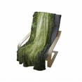 thumbnail image 4 of Forest Soft Flannel Fleece Throw Blanket, Rays of Sun Deep Dark in the Forest in Foliage with Effects Scenic Image Print, Cozy Plush for Indoor and Outdoor Use, 50" x 70", Green, by Ambesonne, 4 of 6