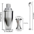 thumbnail image 2 of 750 ml Cocktail Maker Set, Martini Drink Shaker, Home Liquor Cobbler Shaker, Stainless Steel bar shakers for Cocktail Making kit Gift, 2 of 4