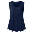 thumbnail image 6 of SNKSDGM Female Womens Tank Tops with Built in Bra Navy White Tank Top Women Racerback Women Casual Summer Loose Sleeveless Round Neck Vest Tank Shirt Tunic Blouse Tops Xl, 6 of 7