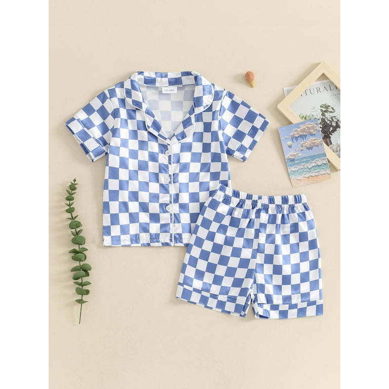Musuos Little Boys GIrls Summer 2PCS Pajama Sets 1-6 Years Short