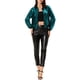 thumbnail image 2 of Chaqueta bomber de mujer INSPIRE CHIC con lentejuelas, cierre de cremallera y bolsillos ocultos, color azul lago, 2 of 6