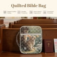 thumbnail image 7 of Xixirimido Rabbit Butterfly Forest Floral Print Quilted Bible Cover Case for Women Men Large Carrying Bag Book Tote Bags with Handle Bible Study Supplies Christian Gifts for Easter, 7 of 7