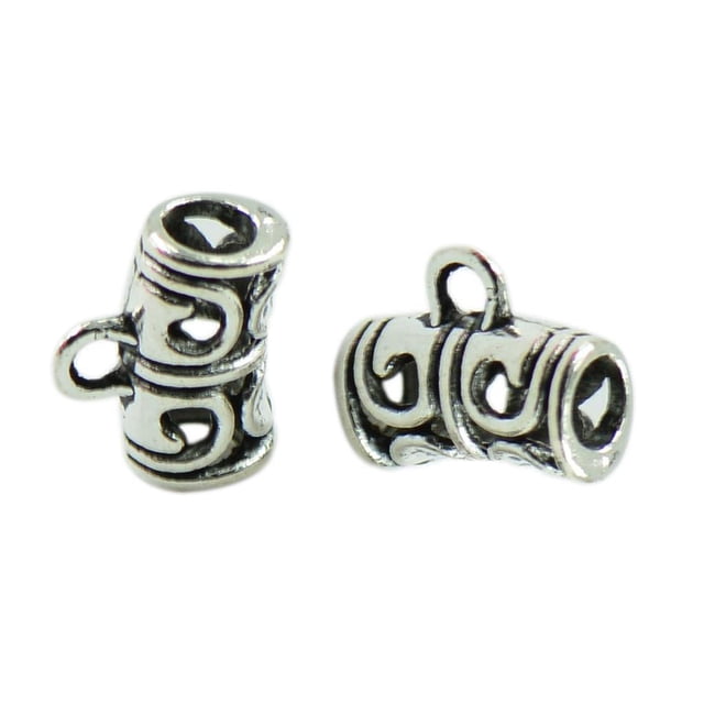 50x Loop Bail Big Hole Spacer Beads Charm Colgante Resultados de La Joyería