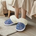 thumbnail image 3 of Chririnla Puppy Paw Fuzzy Slippers Women Closed Toe Non-Slip Purple Plush Slippers Men Indoor Slippers with Fur Edges House Shoes for Winter Bedroom, 3 of 7
