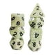 thumbnail image 1 of Dados de 7 Piezas D4-D20 Juego de Dados de Varios Lados Zulema Blanco Verde, 1 of 8