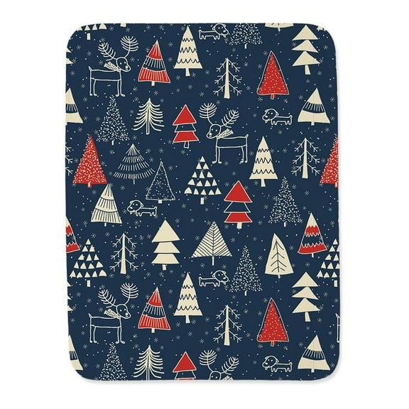 Christmas Trees And Animals Blanket  -Image by Shutterstock,