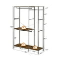 thumbnail image 5 of Clothing Rack Heavy Duty,Clothing Racks for Hanging Clothes,Wardrobe Closet Rack Holds 200lbs,Freestanding Closet Organizer System,Heavy Duty Clothes Rack Garment Rack,Rustic Brown, 5 of 7