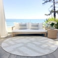 thumbnail image 6 of Addison Rugs Chantille Indoor/Outdoor Transitional Lines Ivory Washable Round Rug, 8' x 8', 6 of 6