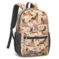 thumbnail image 2 of German Shepherd and Flowers 17" School Backpacks for Teens,Waterproof Oxford Fabric,S-Shape Padded Straps for School,Travel,Hiking,Camping, 2 of 6