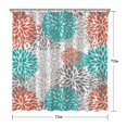 thumbnail image 5 of Waterproof Blooms Pacific Shower Curtain 72x72 Inch Boho Style Polyester Unique Shower Curtain for Bathroom Hotel Home Decor with 12 Plastic Hooks, 5 of 5