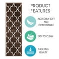 thumbnail image 3 of Carpet Stair Treads for Wooden Steps - Indoor Staircase Step Treads with Thick Carpet & Pattern Design, 9'' x 28'', Brown & White, Pack of 13, 3 of 7