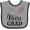 Heather and Black, variant on Inktastic Nicu Graduate Baby Girl Girls Baby Bib