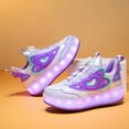 thumbnail image 6 of Kids Wheels Shoes with Lights Rechargeable Roller Skates Shoes Retractable Wheels Shoe LED Flashing Sneakers for Girls Boys Gift, 6 of 6