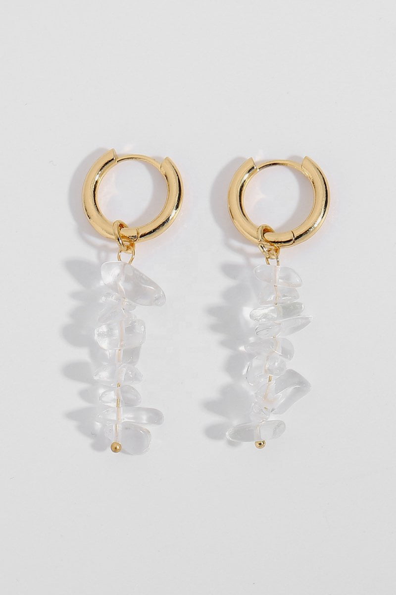 women's fashion drop dangle earrings 6mm 10mm natural gemstone stone beads 