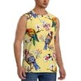 thumbnail image 2 of Easygdp Beautiful Bright Birds And Flowers Men's Breathable Tank Tops Sleeveless Sporty T Shirts for Basketball, Mountaineering, Bodybuilding -Medium, 2 of 8
