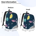 thumbnail image 2 of Yiaed Astronaut With USA Flag Print Print Laptop Backpack Travel Canvas Backpack Vintage Aesthetic Backpack for School Knapsack Backpack Backpack for School-, 2 of 5