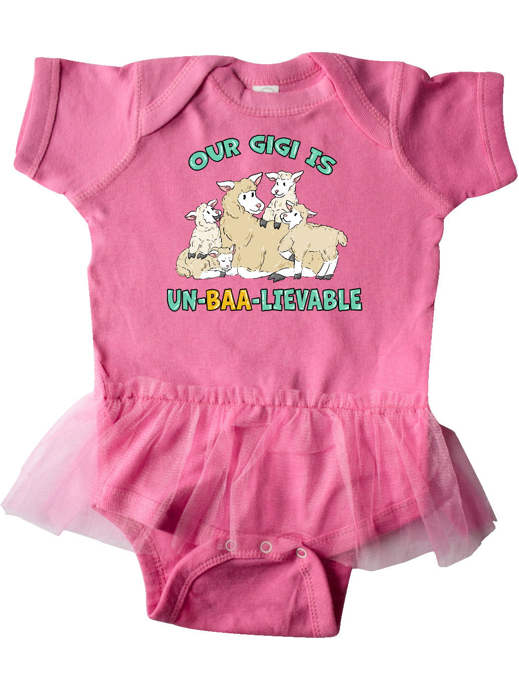 inktastic Our Gigi is Un-BAA-lievable with Cute Sheep Infant Tutu Bodysuit