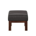 thumbnail image 4 of Weston Home Warner Faux Leather Ottoman, Dark Brown, 4 of 6