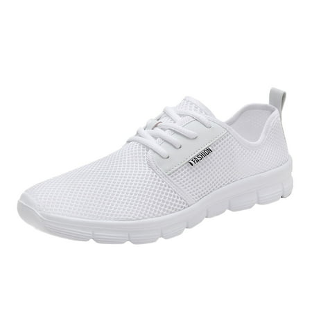 

Couples Ladies Fashion Woven Mesh Lightweight Breathable Lace-up Sneakers