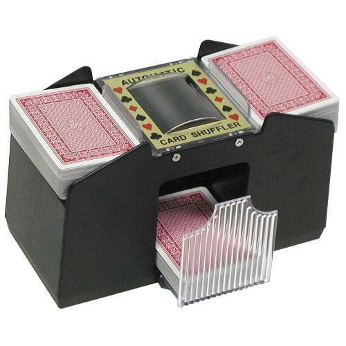 4-Deck Cards Mixer Machine Battery or USB Powered Play Cards Dispenser for Family Party Poker Voogoo 