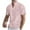 Pink, variant on Taqqpue Men's Summer Shirts Lightweight Casual Button Solid Short Sleeve T-Shirts Banded Collared Tee Tops with Pocket