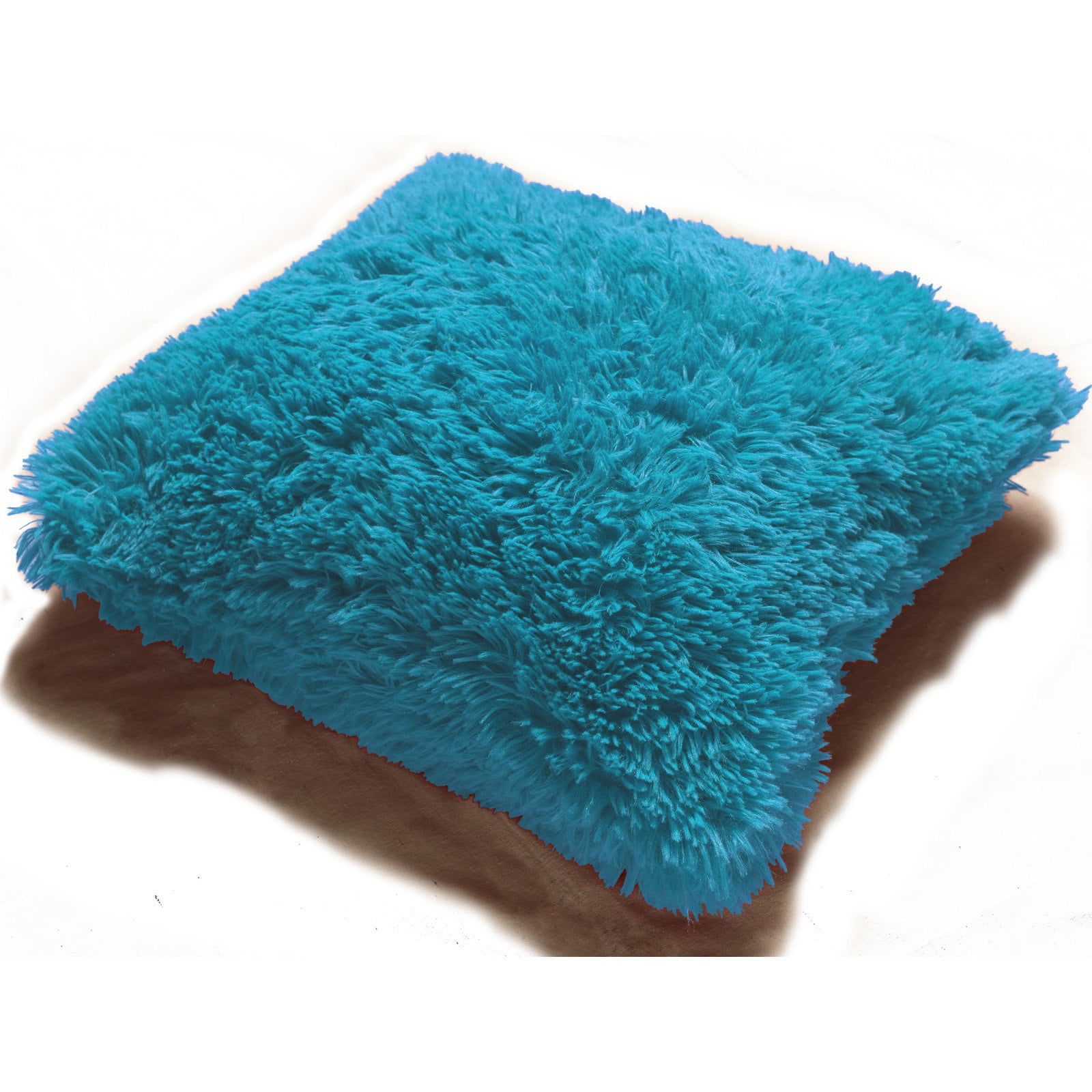 PV Fur Pillow 18 x 18 Aqua 2 pack