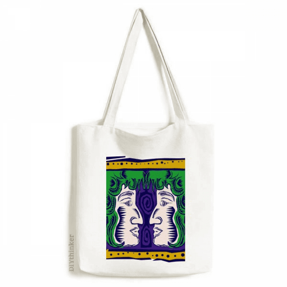 Hand-painted Constellation Geni Mexicon Culture Tote Canvas Bag Shopping Satchel Casual Handbag