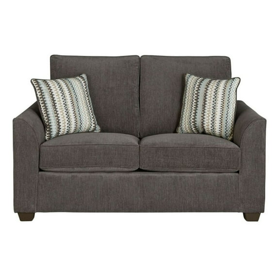 Upholstered Loveseat in Charcoal