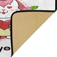 thumbnail image 6 of Dreamtimes Valentine's Day Kitchen Rug 39"x20", Valentine's Day Cute Bunny Non Slip Washable Cushioned Carpets Polyester AntiFatigue Comfort Porch Floor Mat for Washroom Bedroom Bedroom Office, 6 of 7