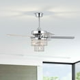 thumbnail image 2 of Caderina 52 in. 4-Light Indoor Chrome Finish Ceiling Fan with Light Kit and Remote, 2 of 5