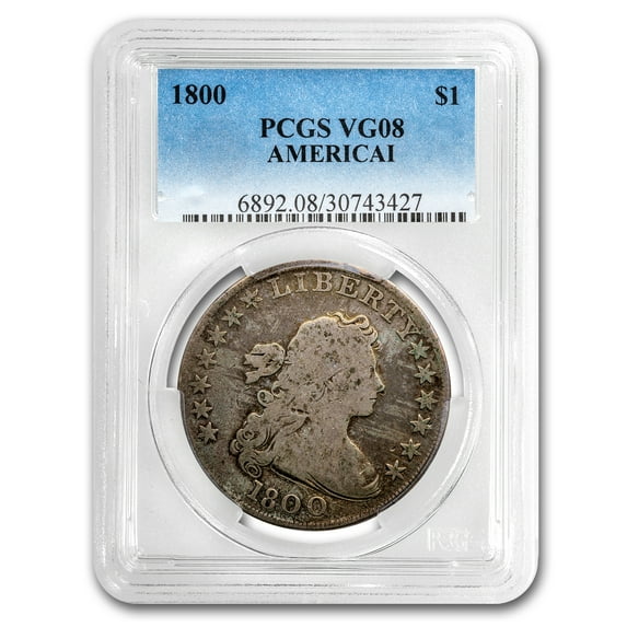 1800 Draped Bust Dollar VG-8 PCGS