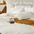 thumbnail image 3 of Twin Comforter Set, Bed in a Bag Ivory White 5-Pieces, Botanical Pattern, All Season Comfortable Seersucker Bedding with Comforter, Sheets, Pillowcase & Shams (Twin, 66"x86"), 3 of 16