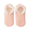 thumbnail image 2 of Fleece Lined Slipper Socks Cozy Winter Warm Fuzzy Socks Non Slip Indoor House Slippers Thick Thermal Bootie Slippers for Women and Girls, 2 of 5