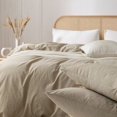 thumbnail image 7 of ZOVAN Duvet Cover Set 100% Washed Cotton Super Soft Breathable Durable (Beige, King), 7 of 7