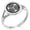 Silver, variant on Stainless Steel Tokugawa Samurai Crest Minimalist Oval Top Polished Statement Signet Ring