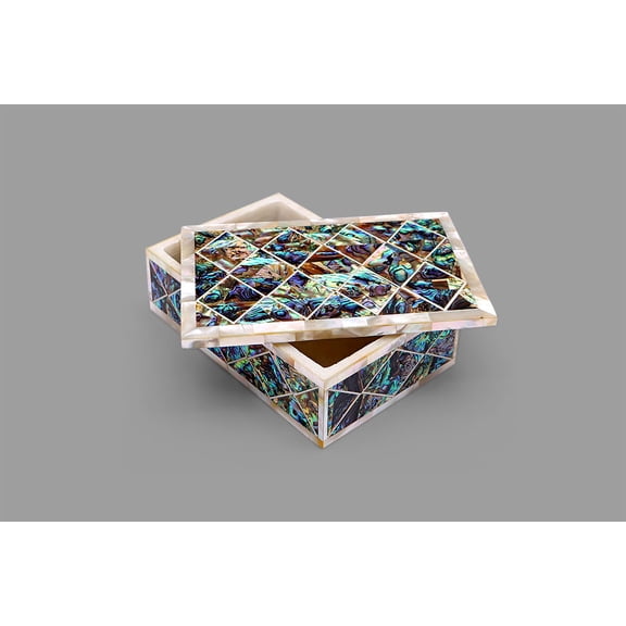 Random Mosaic Stone Art Marble Inlay Jewelry Box With Inlaid Design Personalize Gift For Mom